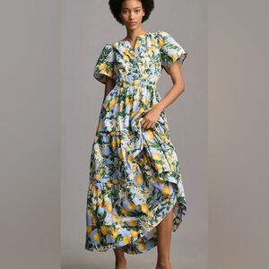 Somerset Maxi Dress with Lemon Print